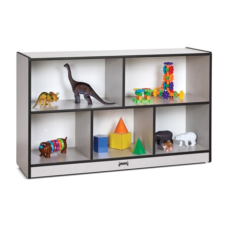 Jonti-Craft Rainbow Accents Low Single Mobile Storage Unit, Black 0392JCWW180